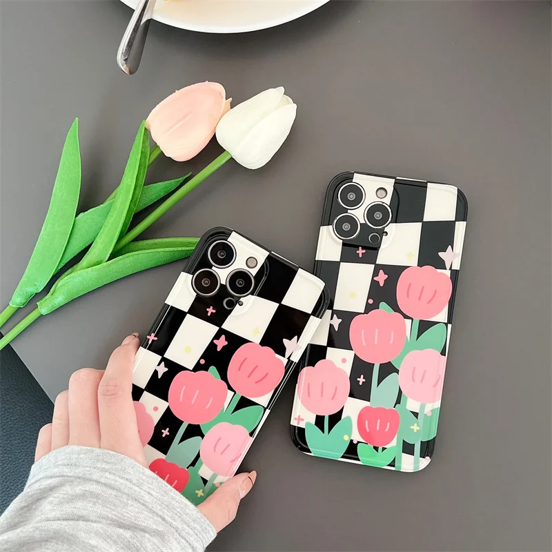 Чехол для Iphone 13 Pro Max, чехлы с геометрическим цветочным рисунком для Iphone 11, 12 Pro, Max, X, Xr, Xs Max, IMD, защитная задняя крышка