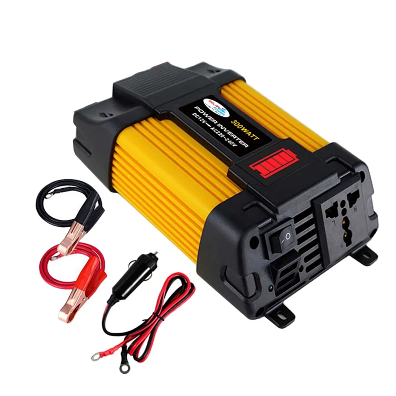 

12V to 220V 300W Max 600W Car Power Inverter LED Voltage Display Transformer Converter Dual USB Inverter for Cars
