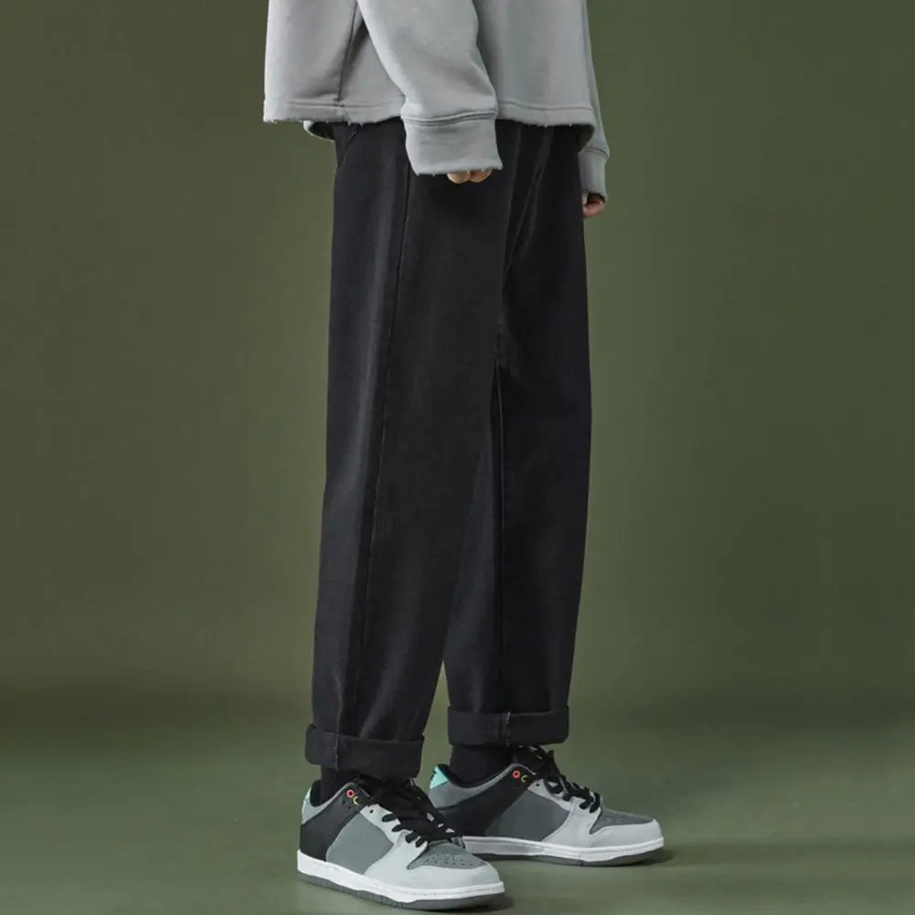 Мужские прямые джинсы стильные мужские летние джинсовые брюки с широкими