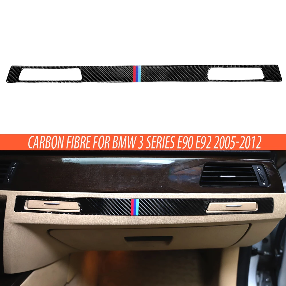 

Carbon Fibre LHD Car Front Water Cup Holder Panel Interior Strip Trim Auto Accessories For BMW E90 E91 E92 3 Series 2005-2012