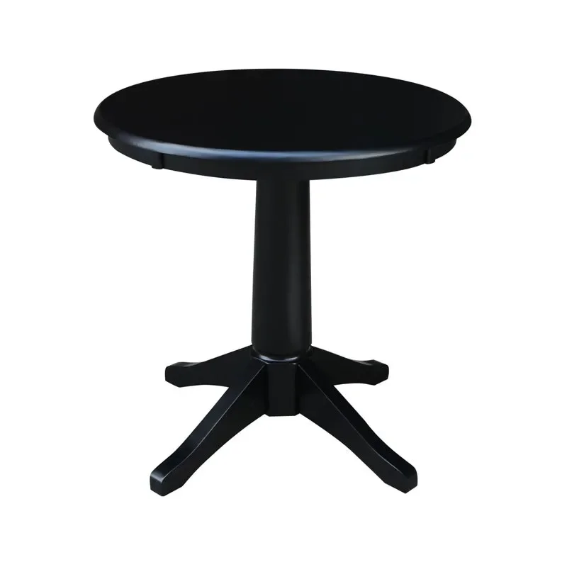 

Round Pedestal Dining Table - Black Small end table Table top Tea table Small coffee table Mesas End table for bedroom