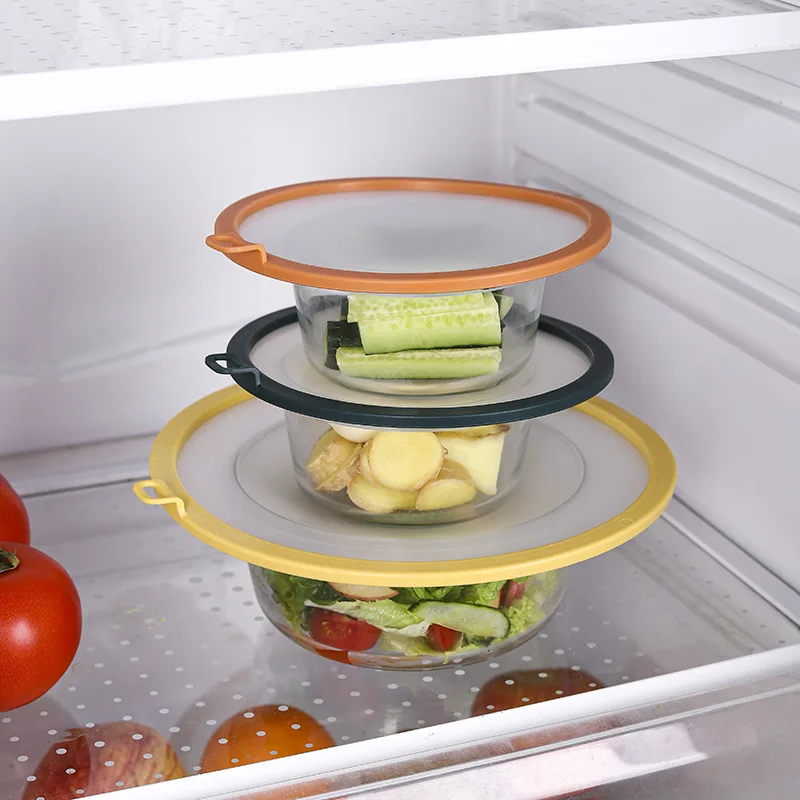 

Food Grade Silicone Crisper Lid Refrigerator Leftovers Sealed Lid Bowl Lid Can Microwave Oven Heating Lid Dust Cup Lid