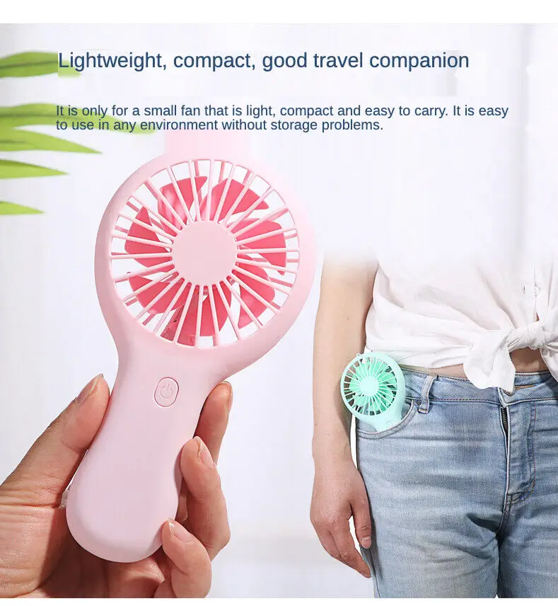 

Handheld Small Fan Cooler Portable Small Usb Charging Fan Mini Silent Charging Desk Dormitory Office Student Gifts Long Enduranc