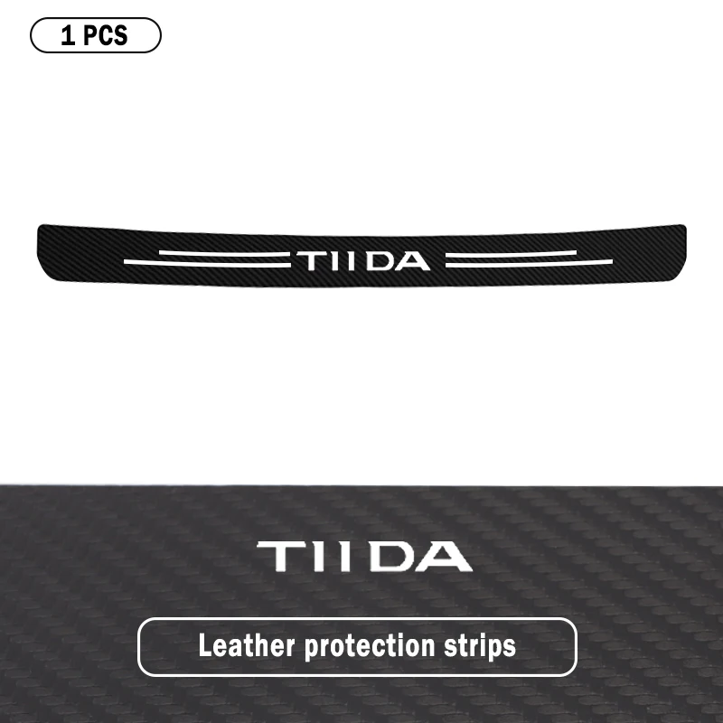

Защитная пластина для заднего бампера автомобиля, защитная полоса против ударов для Nissan Tiida C11X C12 C13 SC12, кожаные Стикеры, аксессуары