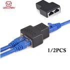UEELR сеть Rj45 Кабельный порт сетевой кабель разделитель удлинитель переходник разъем (8 ядер) разделенный на два разделения