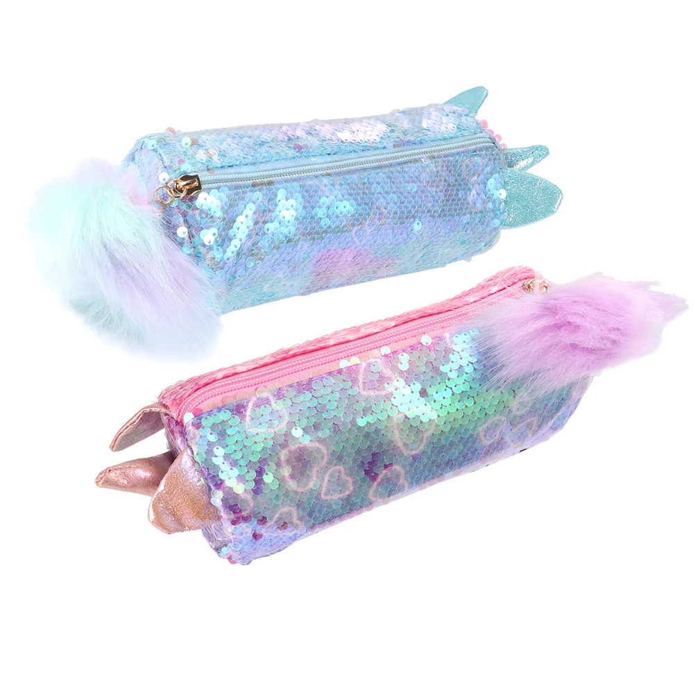 

2pcs Pen Bags Portable Multifunctional Pouch Case for Students Grils