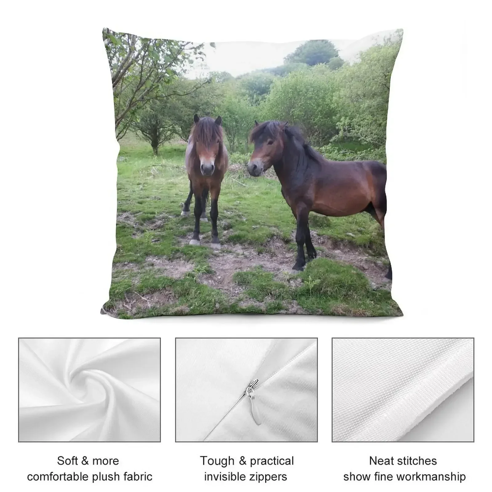 Декоративная подушка Exmoor Ponies декоративные чехлы для дивана наволочка