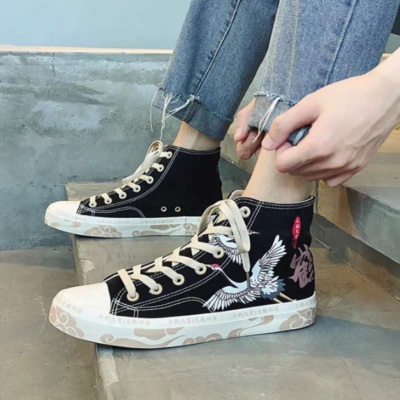 Парусиновая обувь для мужчин и женщин в азиатском китайском стиле уличная модная