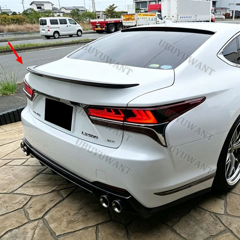 Фото Для Lexus LS LS500 500H 2018-2023: Задний спойлер/крыло из карбона для багажника, аксессуар для автомобиля №1