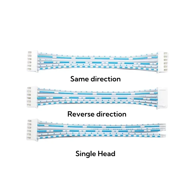

5 шт., 10-50 см, шаг XH2,54 мм, 2/3/4/5/6/7/8/9/10/11/12 контактов, синий, белый провод, ленточный кабель, одна/двойная головка, тот же направление/реверс
