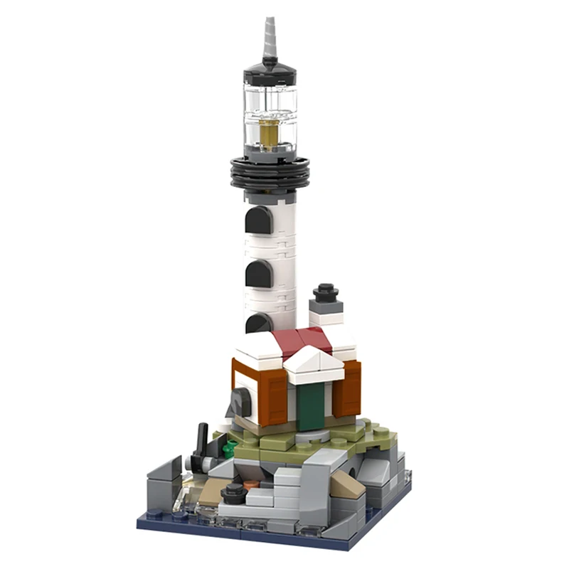 

MOC Cape Lighthouse Beacon Building Blocks Coast-tower Bricks Decoration Puzzles City Street View Toys Gifts For Children Adult