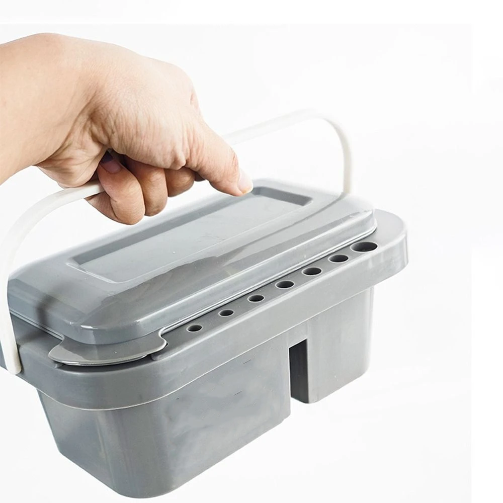 Многофункциональная щетка 3-в-1 ведро для мытья кистей прямоугольная