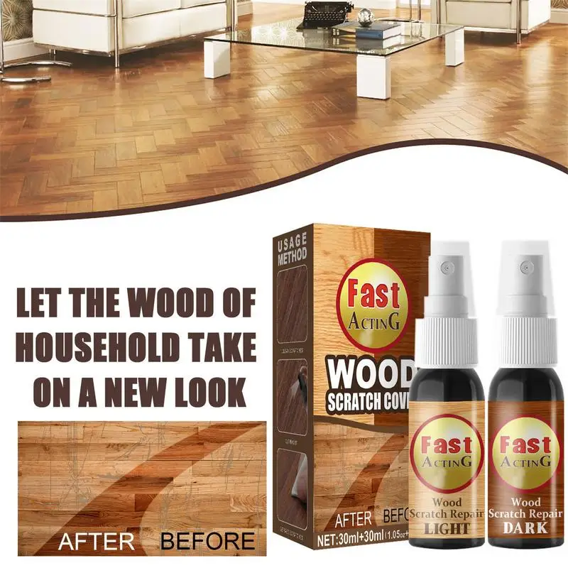 

Wood Flooring Scratch Complementary Color Repair Spray Wood Scratch Cover Furniture Polish Waxing Fast Acting Refinishing Tool