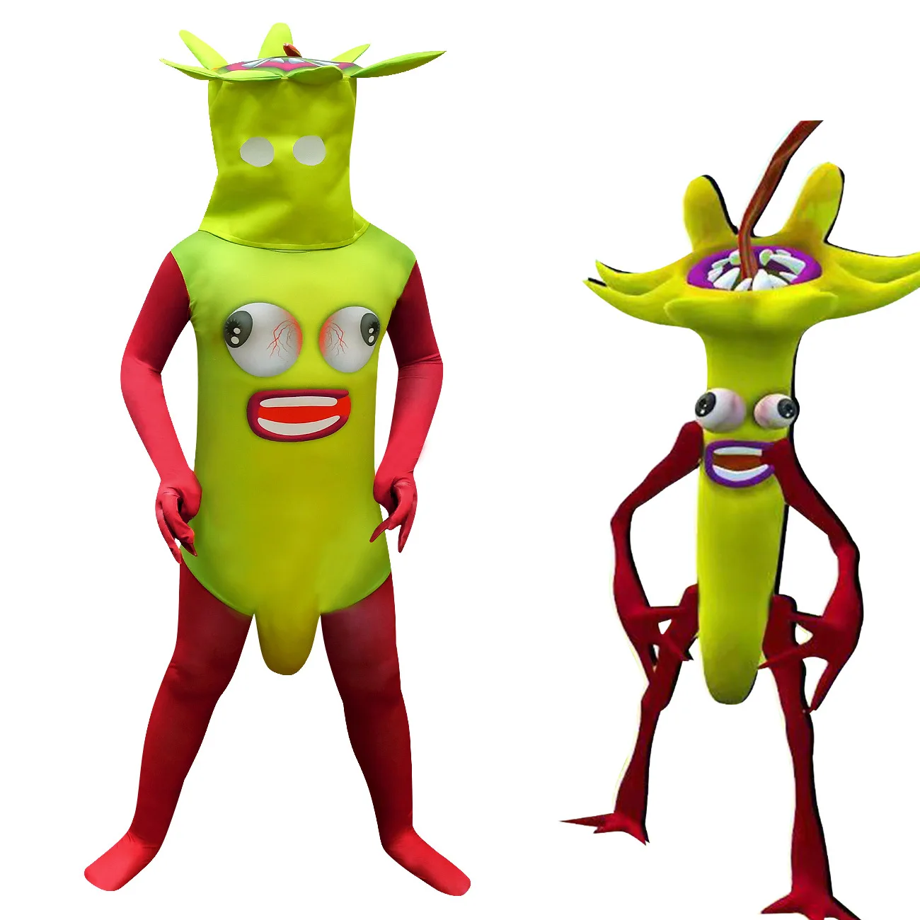 Костюм на Хэллоуин аниме белая черная кошка сирена голова льва банан для