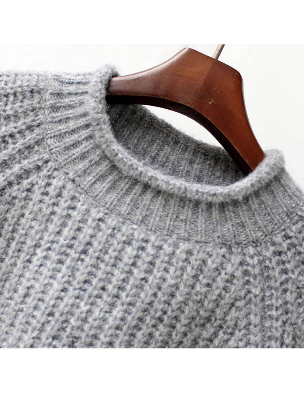 Женская Популярная зимняя одежда модные однотонные свитера свободные пуловеры