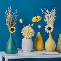 nordic minimalist living room ceramic flower arrangement small vase dried flower decoration dining table living room