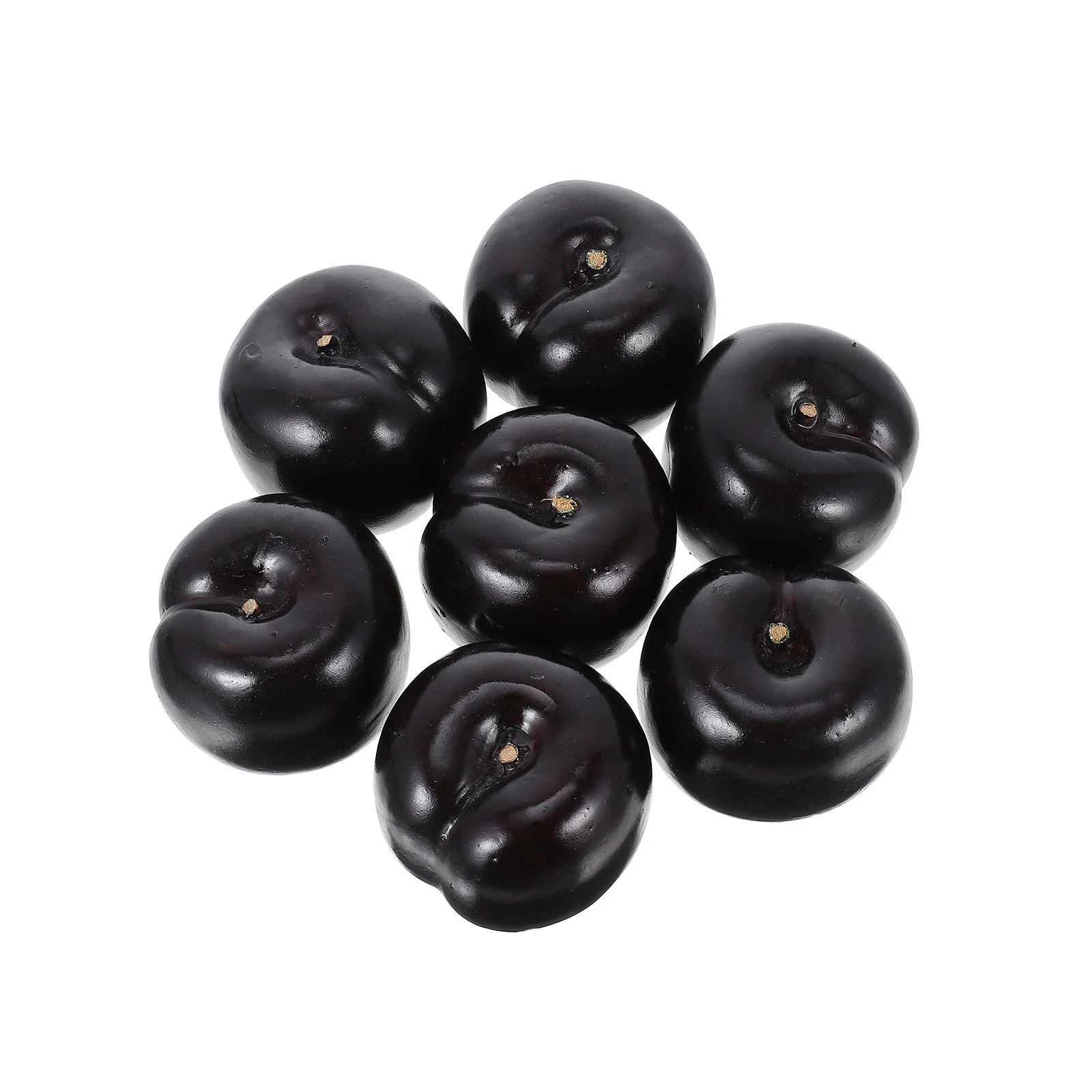 

8 Pcs Water Table Toys Simulated Black Blin Fake Foams Fruits Simulation Plum Party Ornament Model 6.5X5.5CM High Density Child
