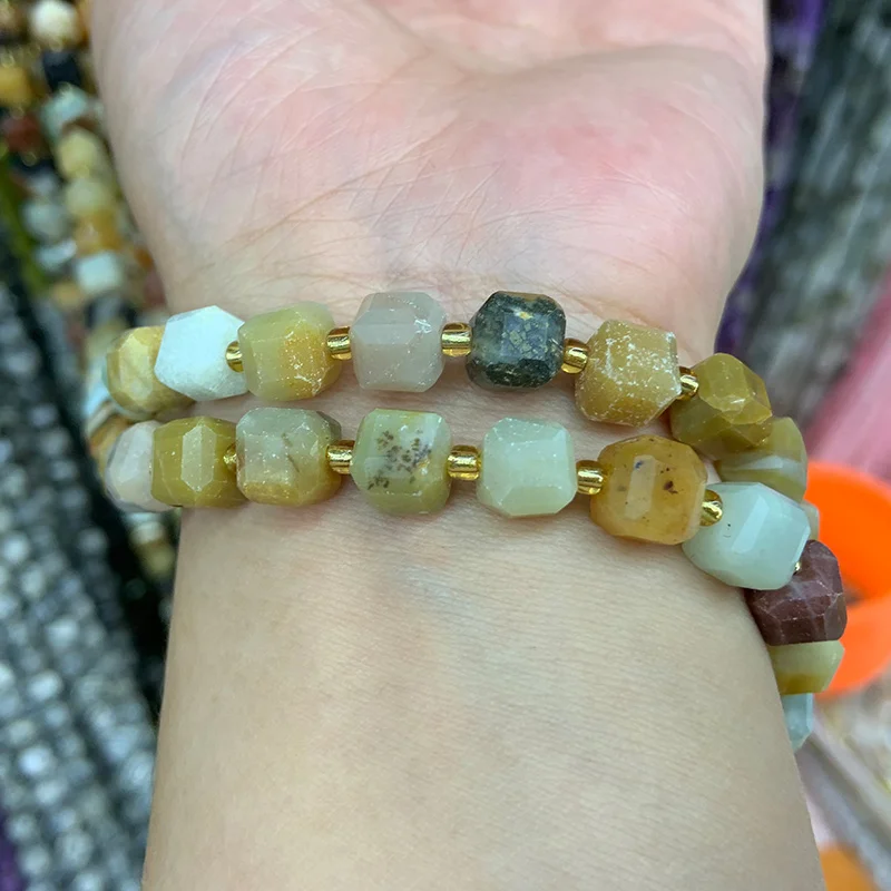 Натуральный авантюрин желтый амазонит чистый камень бусины 15 дюймов граненый