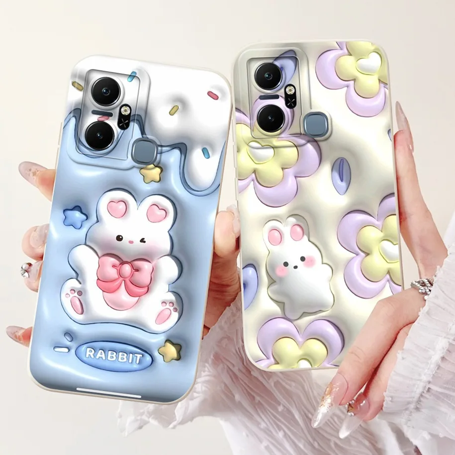 Чехол для Infinix Smart 6 Plus X6823C Lovely Panda Rabbit противоударный чехол HD Smart6 X6511B X6512 чехлы