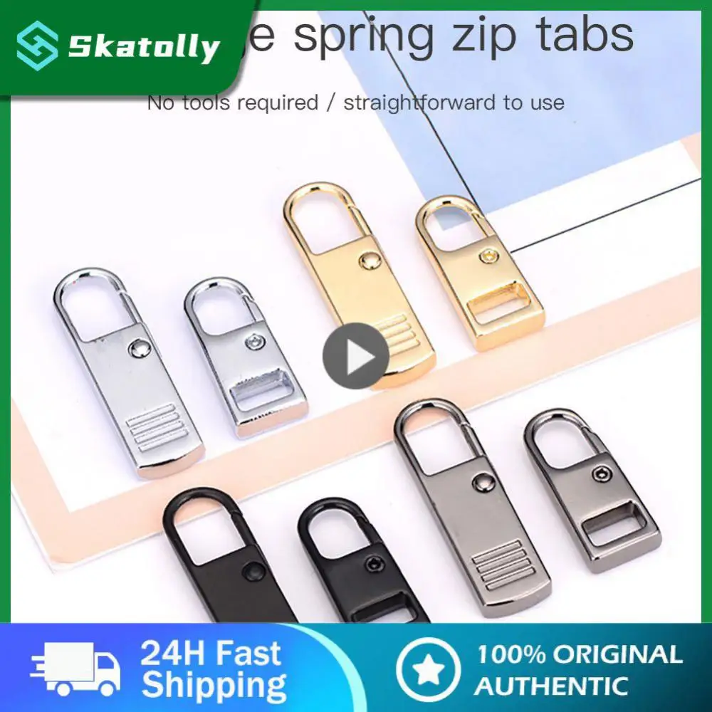 

Instant Zipper Repair Kit Wear-resistant Tool-free Zippers Puller Metal Zipper Buckle Zipper Slider Sewing Tools Zipper Head