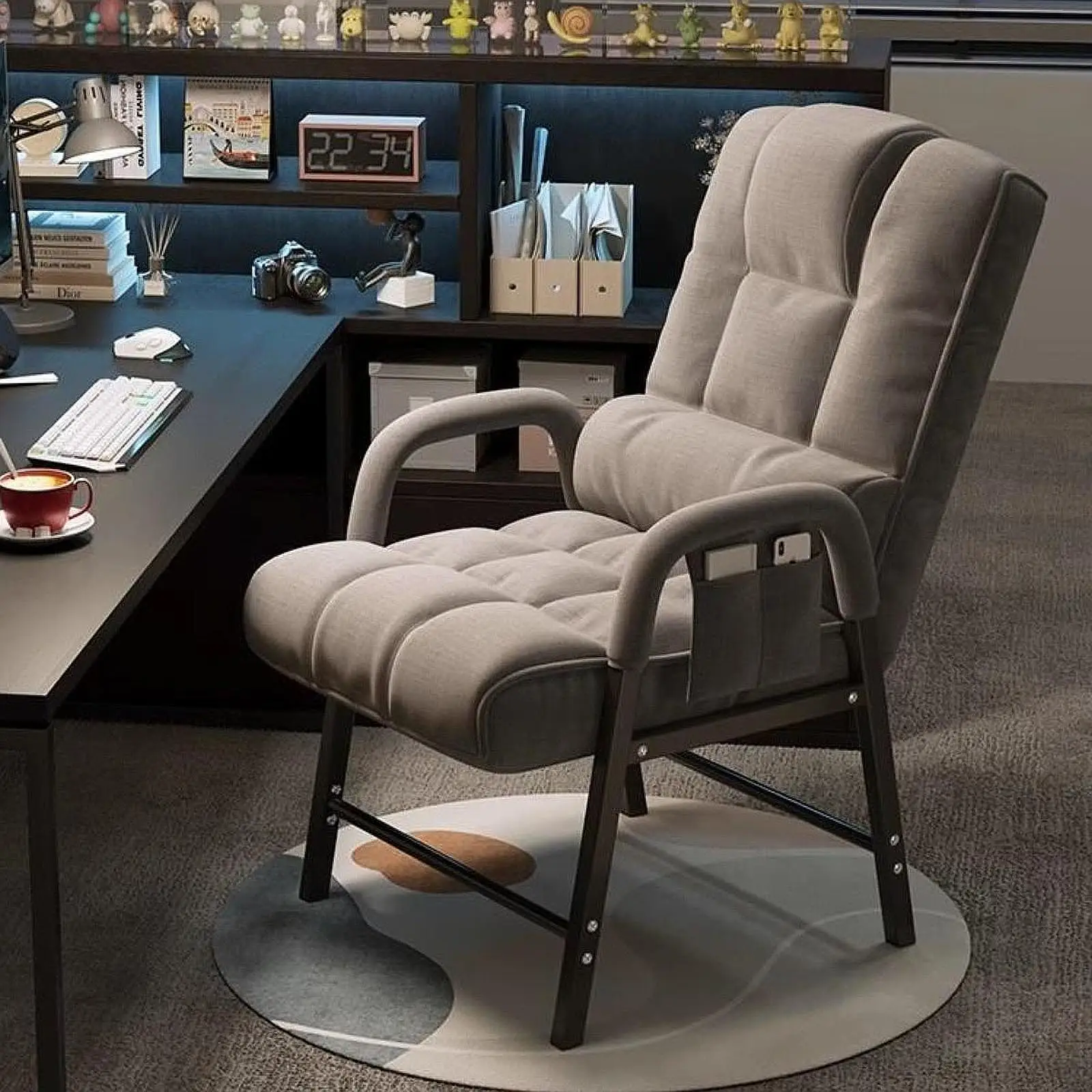 Эргономичное кресло с откидывающейся спинкой мягкая подушка сиденье высокой