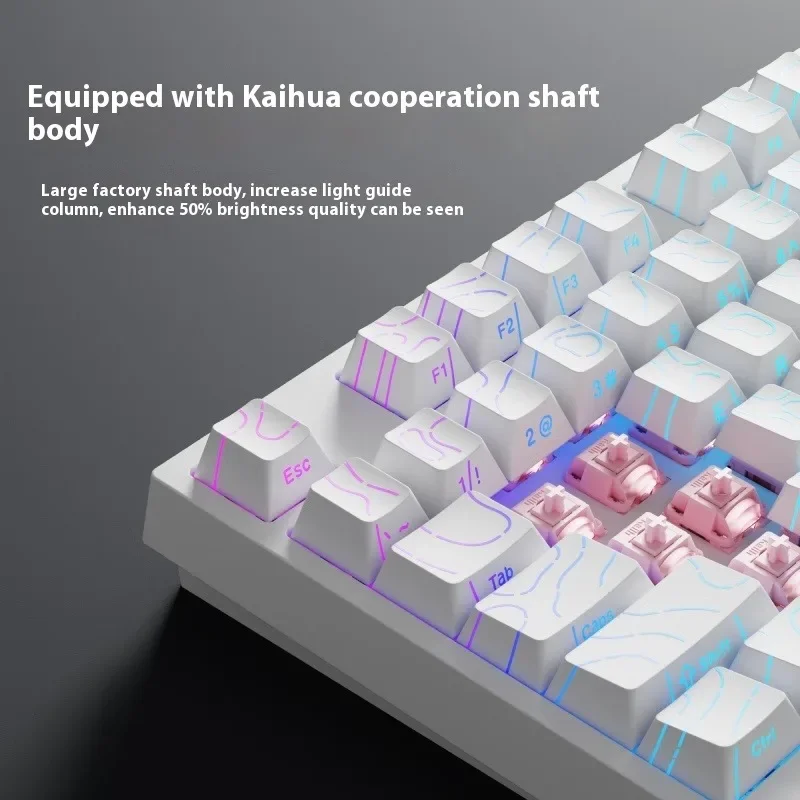 Трехрежимная механическая клавиатура EWEADN X75 Pro с переключателем Red Rabbit 8000 мАч