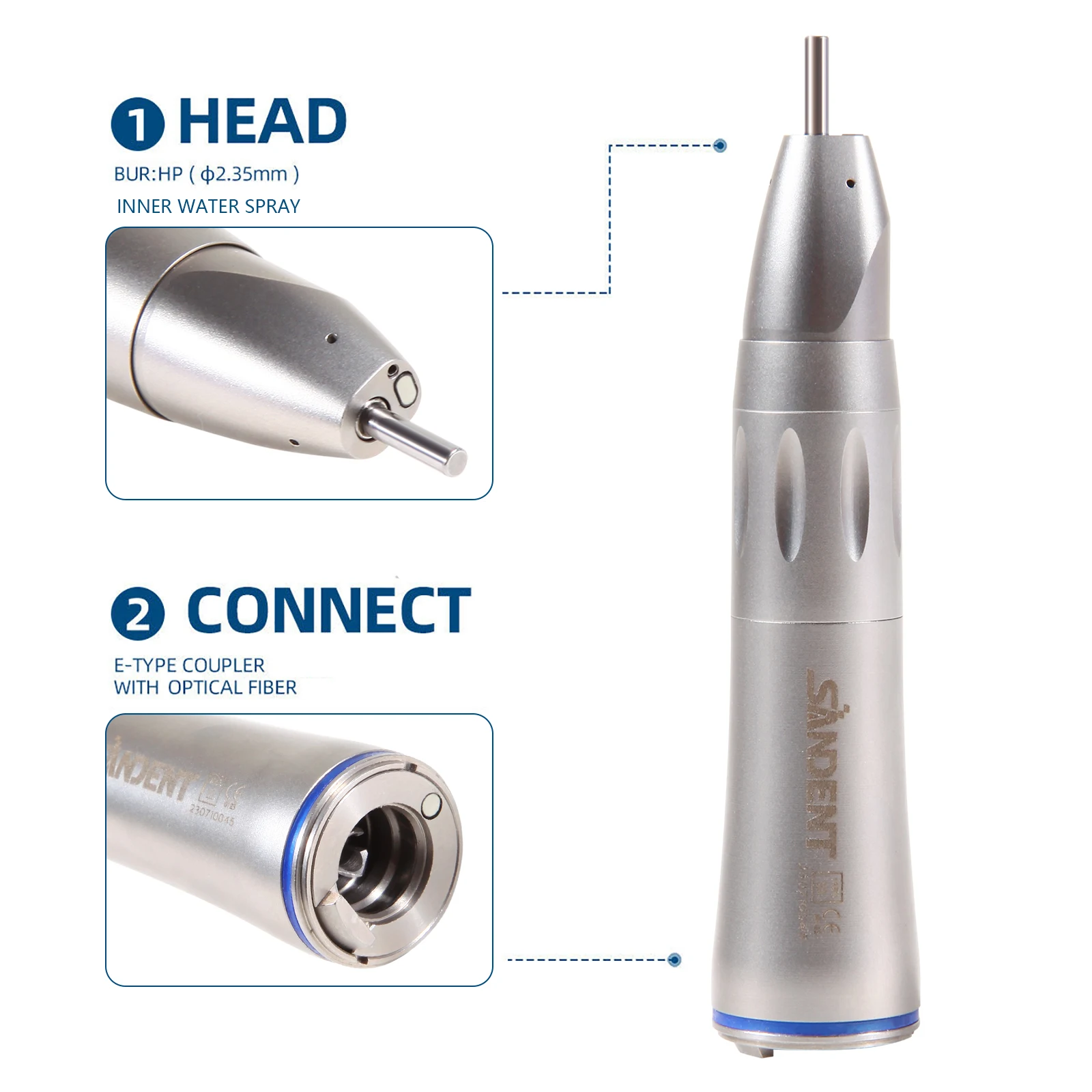 Стоматологический светодиод в стиле NSK соотношение 1:1 оптоволоконный прямой