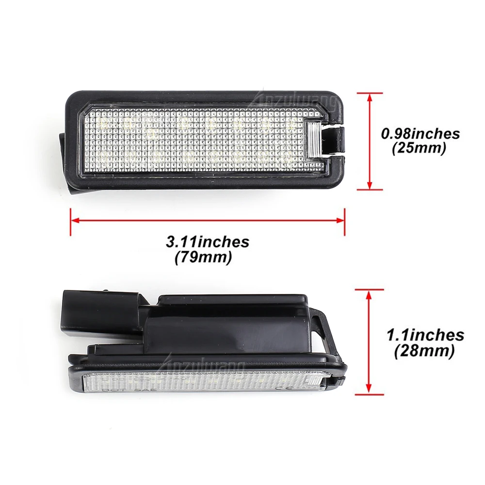 2 светодиодных подсветки номерного знака 35D 943 021A 1K 8943021 C для VW GTi Golf 4 5 6 7 MK4 MK5 MK6 MK7