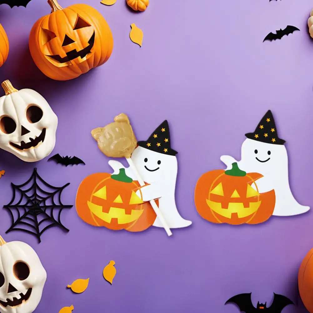 50 шт. держатель для конфет на Хэллоуин украшенные бумажные карты