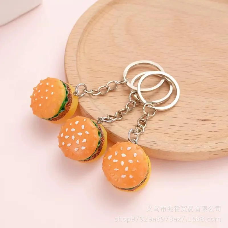 

Unique Hamburger Key Ring Ideal Present Food Enthusiasts
