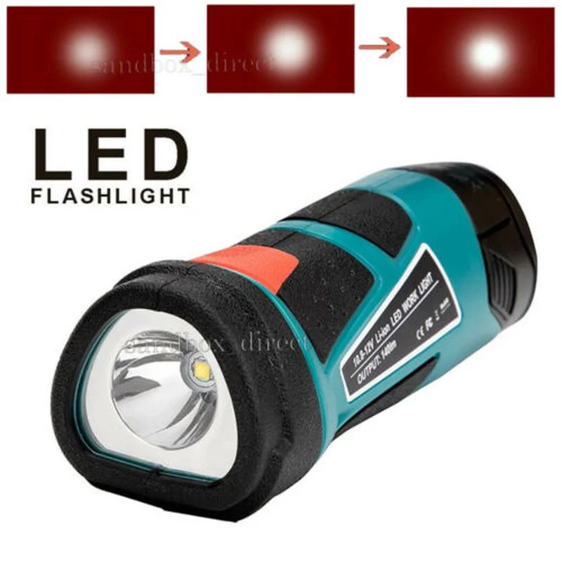 Portable Worning Light Work Lamp Flashlight Torch LED Light for Makita 10.8V 12V Li-ion Battery BL1014