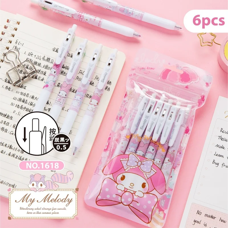Kawaii Sanrioed аниме мультфильм серия мимелоди девушка сердце милый узор черный 0 5 мм
