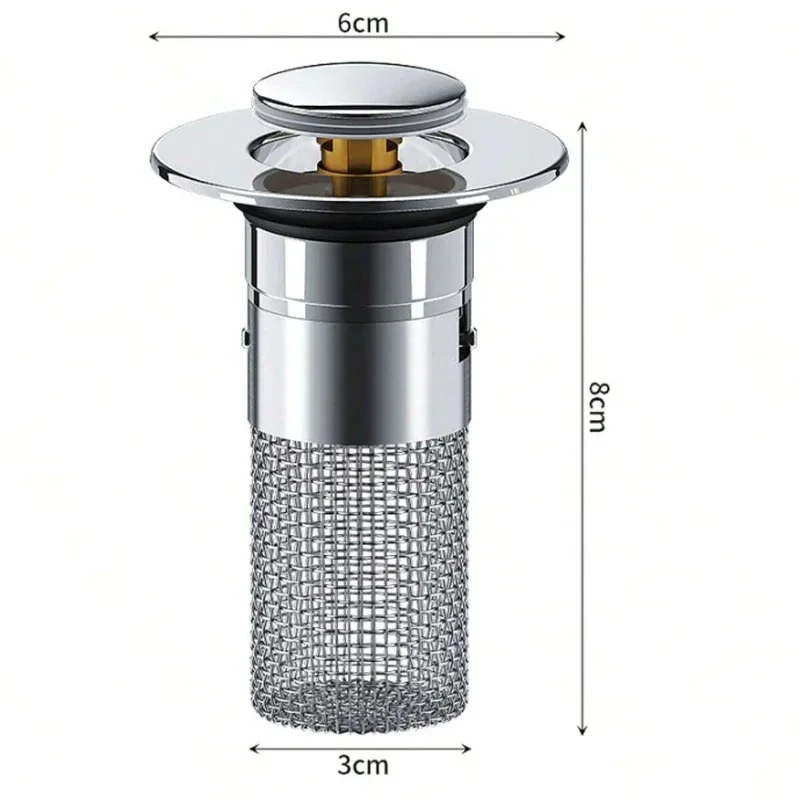 1 шт. пробка для раковины из нержавеющей стали фильтр слива выдвижная раковина с