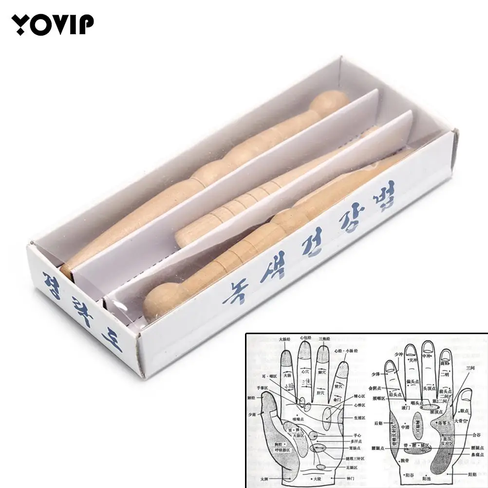 

3 шт., женские деревянные массажные палочки из натурального дерева