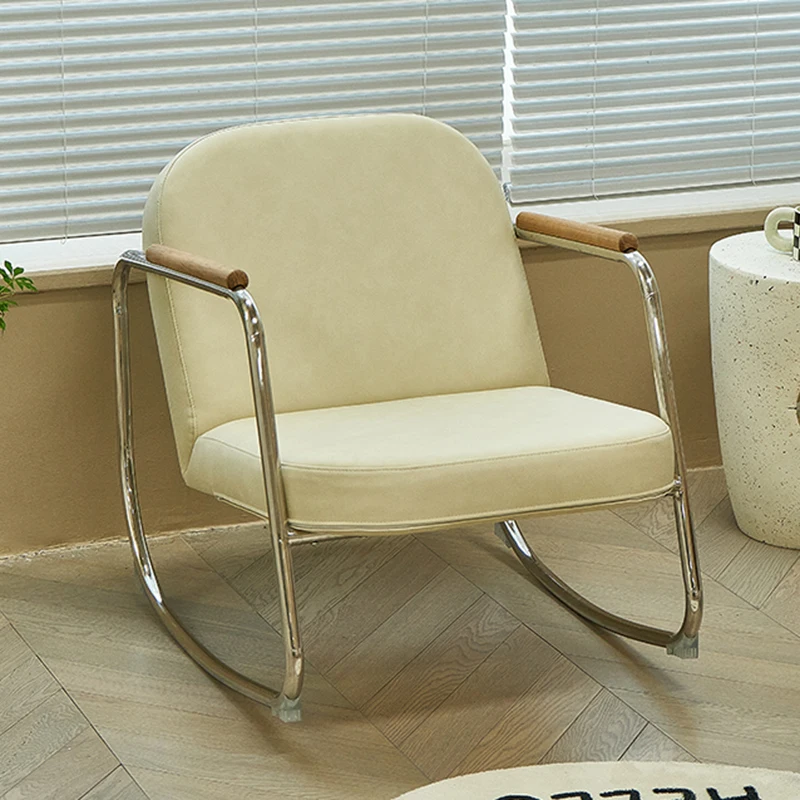 

Lounge Ergonomic Designer Living Room Chairs Nordic Luxury Metal White Soft Chair Swing with Backrest Stoel Furniture XY50dcdc