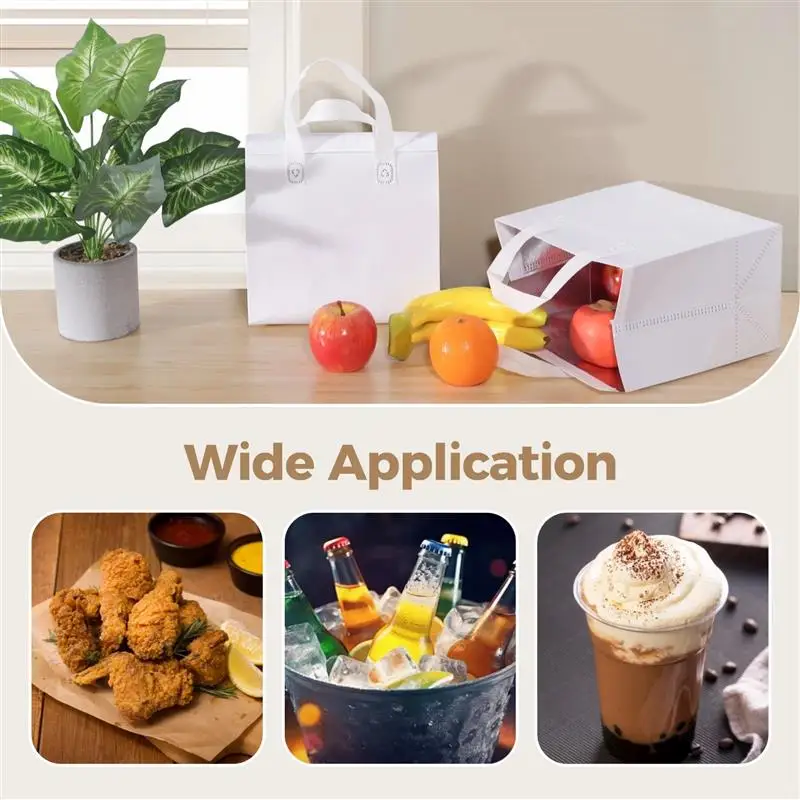 50 шт. изолированные пакеты на вынос объемная сумка для еды термоизоляция кофе