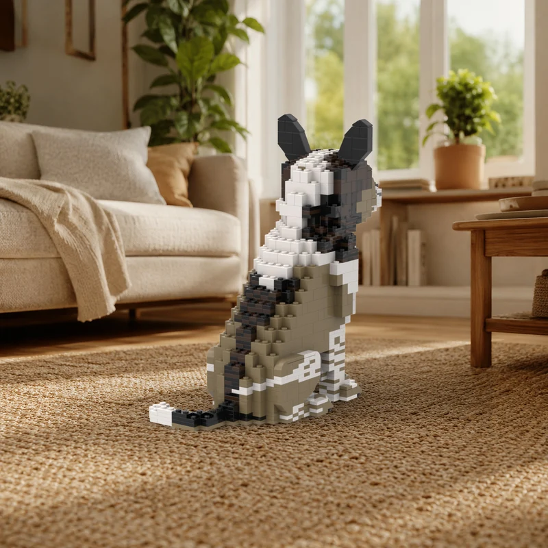 Набор для сборки модульной модели французского бульдога из серии Creator Animal Series MOC: конструктор, технологичный подарок, игрушка для детей на праздники (art.: 3920dbe3acbd3) - 3920dbe3acbd3