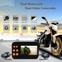 motorcycle dvr full hd dash cam waterproof camera dual lens front rear view motor video recorder motorbike dual track cameras