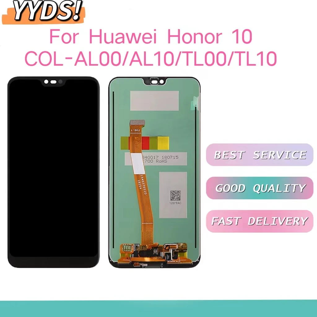 

5.84" Original with Fingerprint LCD For Huawei Honor 10 LCD COL-L29 L19 AL10 TL10 Touch Screen Digitizer Assembly Repair Part