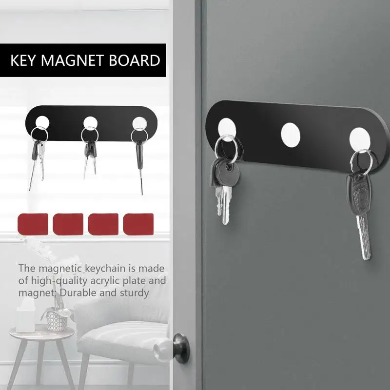 

Magnetic Key Holder Wall Mountable Key Hanger Multiuse Self Adhesive Key Rack For Hanging Office Home Kitchen Living Room Keys