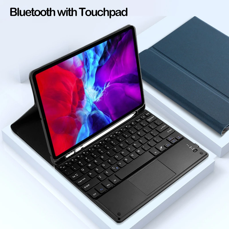 For IPad Pro 11 12.9 Case 2020 Magnetic Keyboard with Touchpad for IPad Air 1 2 3 Mini 4 5 10.5 Smart Case with Pencil Holder
