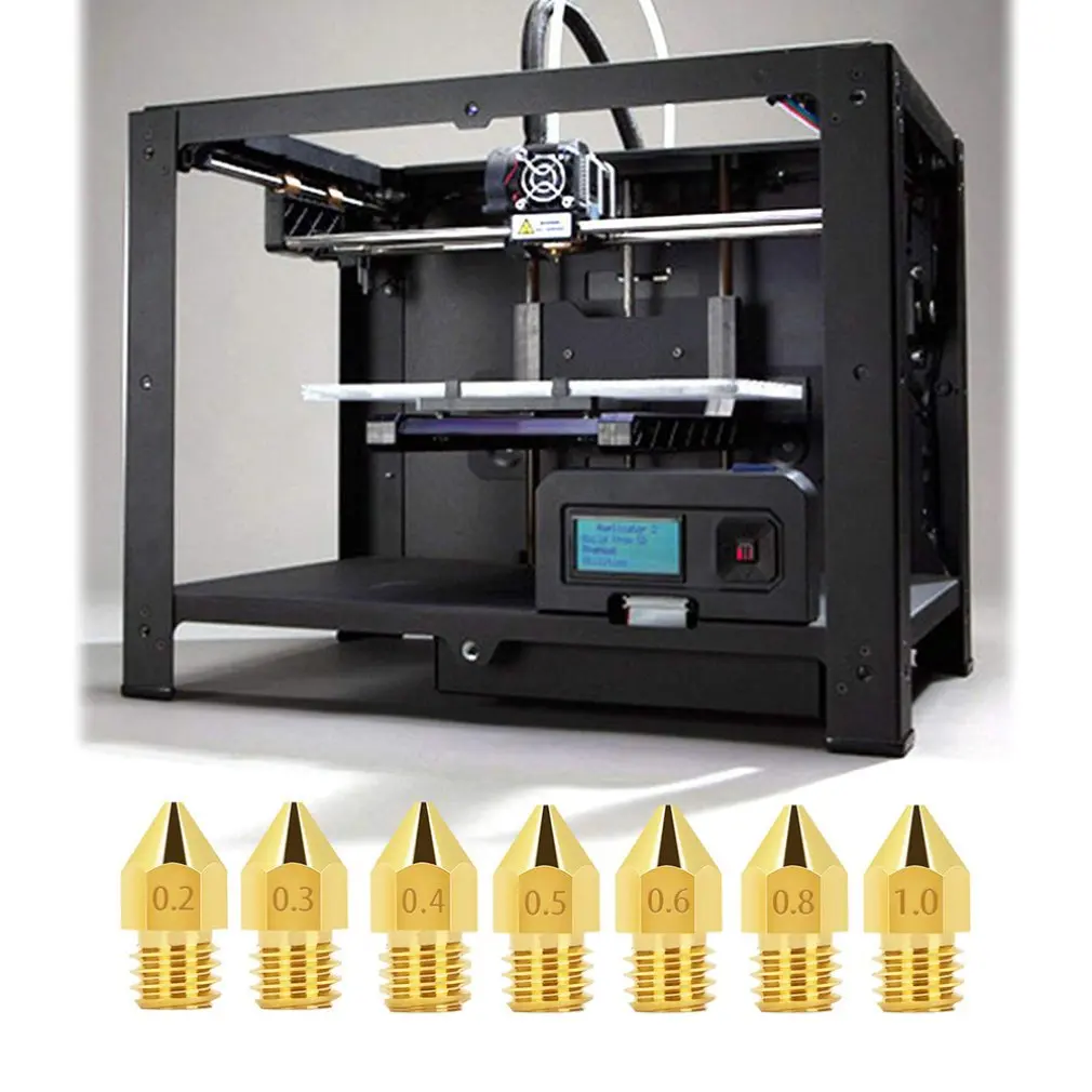 

24pcs 3D printer nozzle set 0.4mm MK8 Extrusion Print head nozzle brass CR10 makerbot nozzle fit 1.75 brass nozzle ender 3 pro