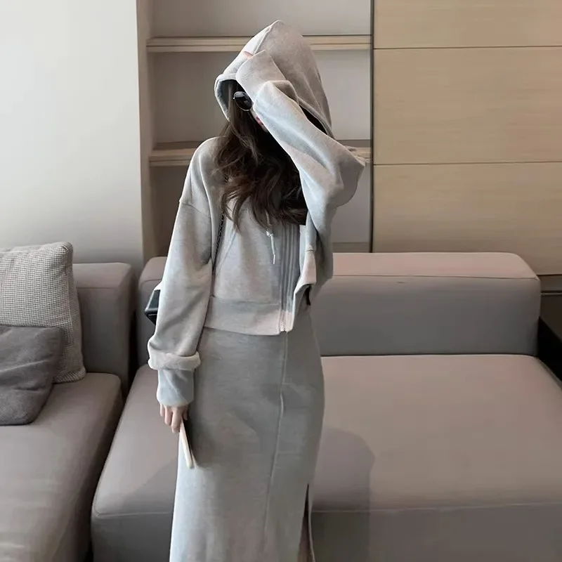 Повседневная винтажная юбка больших размеров комплект из 2 предметов женская