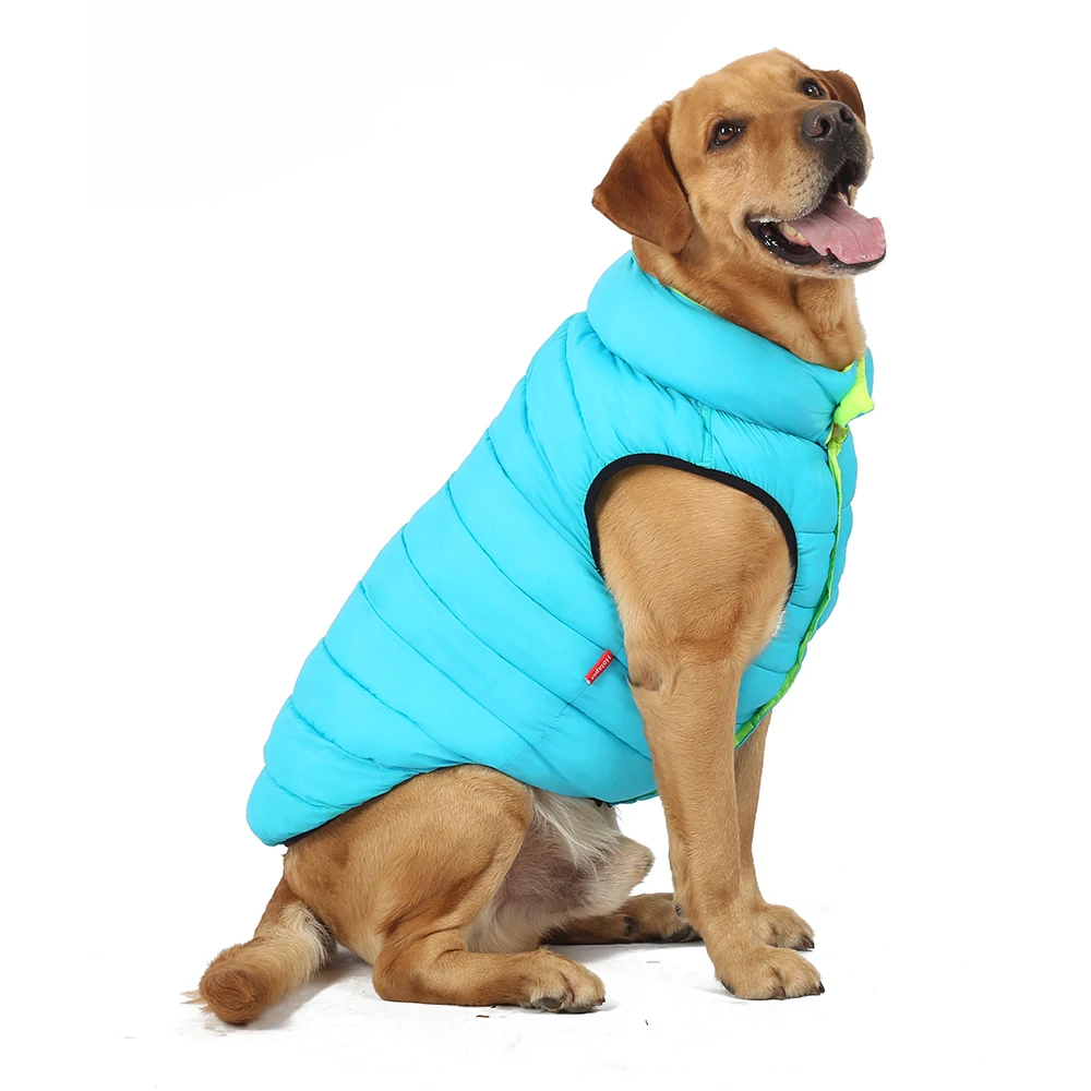 Clothes For Large Dogs Winter Warm Big Dog Coat Waterproof Reversible Dog Vest Jacket Bulldog Golden Retriever Labrador Clothing