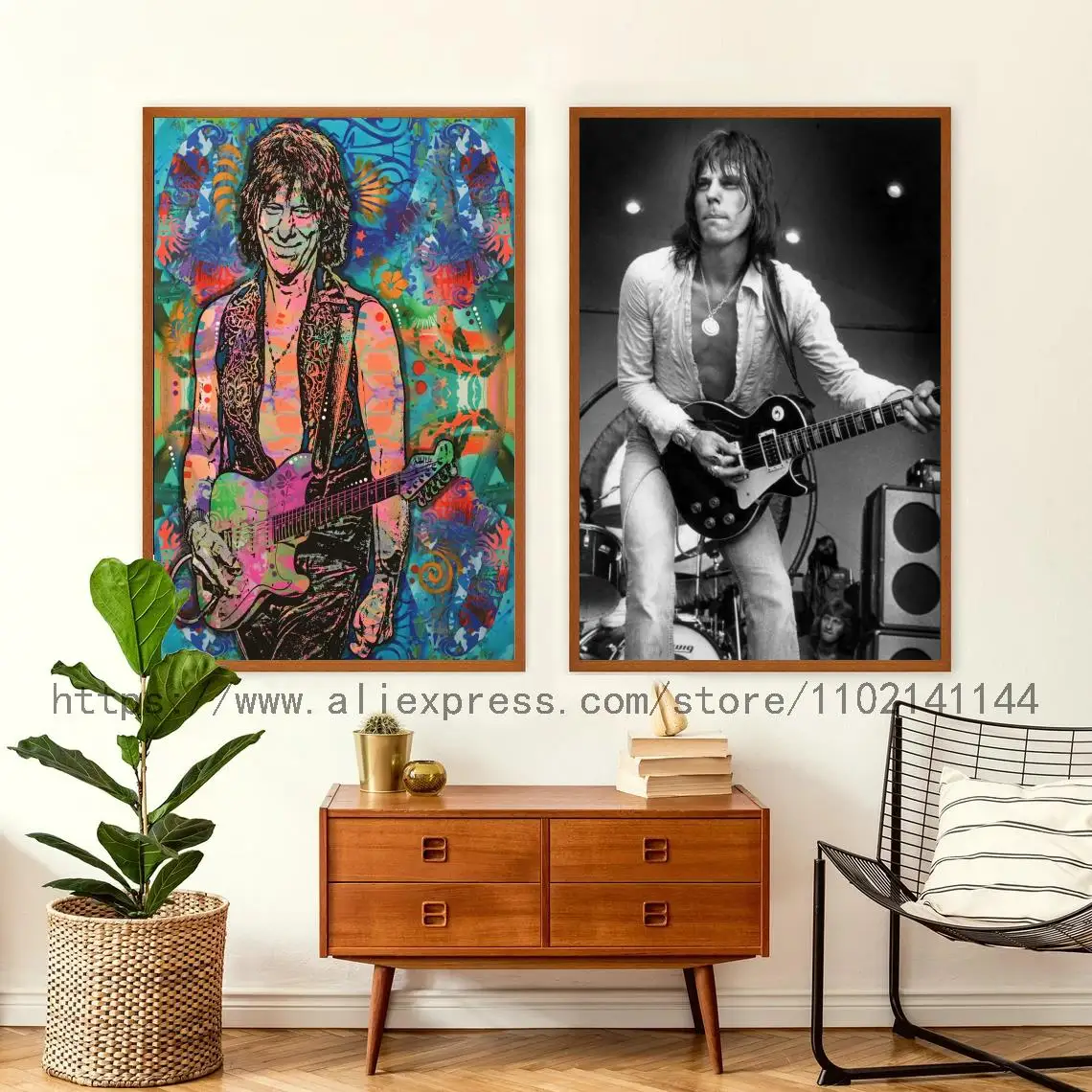 

Jeff Beck Singer Decoration Art Poster Wall Art Personalized Gift Modern Family bedroom Decor Canvas Posters