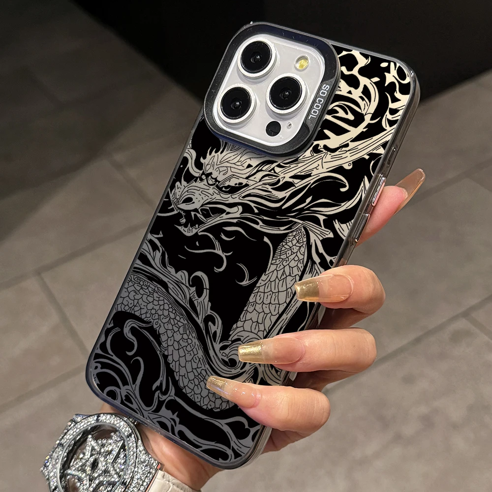 Фото Чехол для телефона Black Dragon Chinese Loong для Oppo A78 A74 A60 A58 A57 A38 A17 A3x Reno 13 12 11 F 10 8 7 6 T Z Pro Plus 4G 5G Cover №3