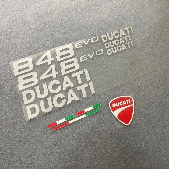 

Color Motorcycle Reflective Sticker Ducati 848 1199 1098 S 959 Logo Body Pedal Side Panel Italian Flag DUCATI CORSE