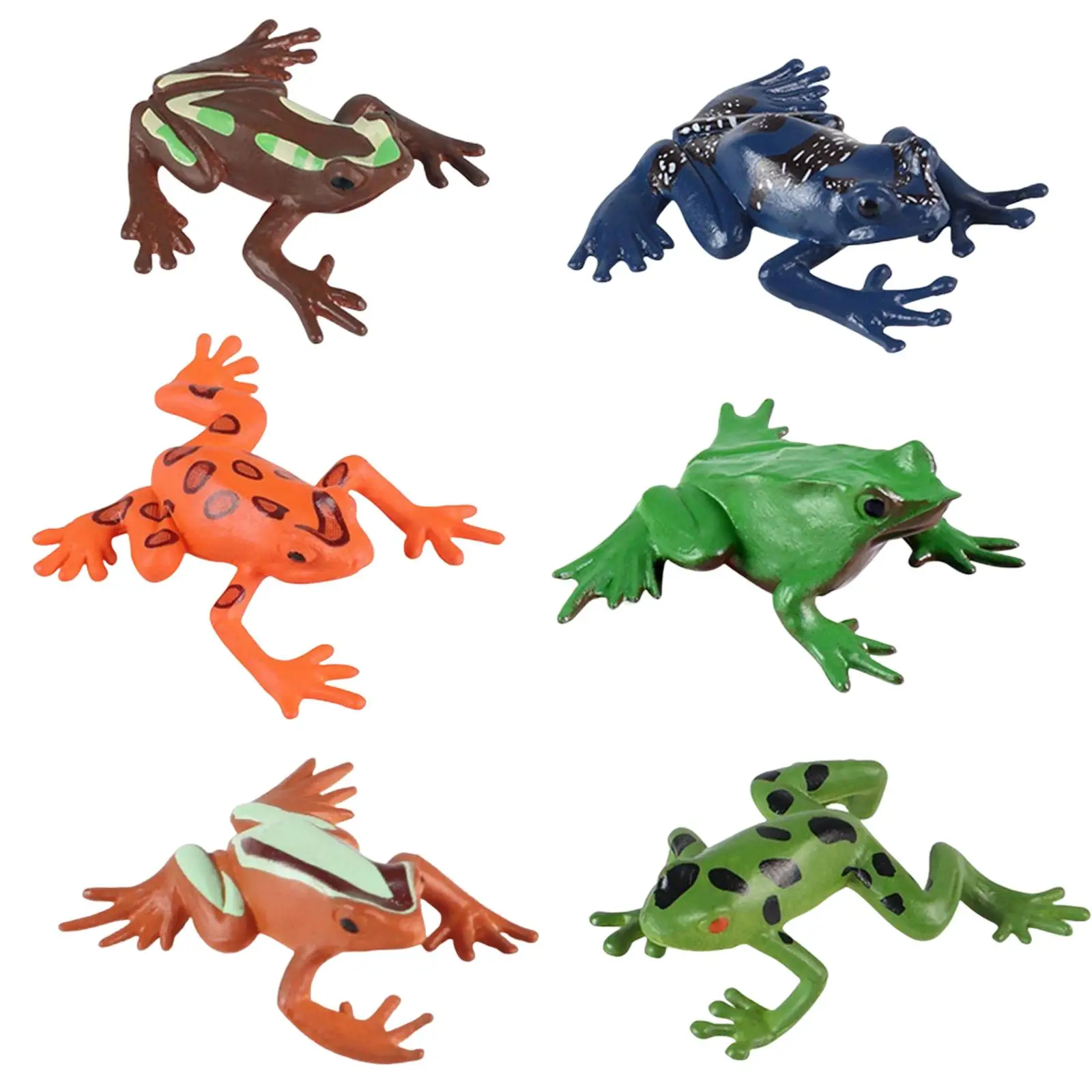 

6 Pieces Simulation Animals Frog Reptile Insect for Children Kids Lifelike Forest Amphibian Novelty Frog Play Model