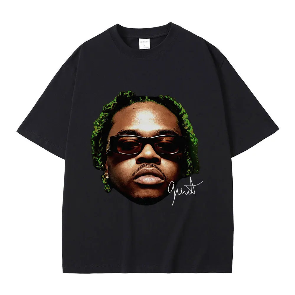 

Футболка Rapper Gunna Graphic для мужчин и женщин, модная Винтажная футболка в стиле хип-хоп, 100% хлопок, Повседневная футболка с коротким рукавом, оверсайз