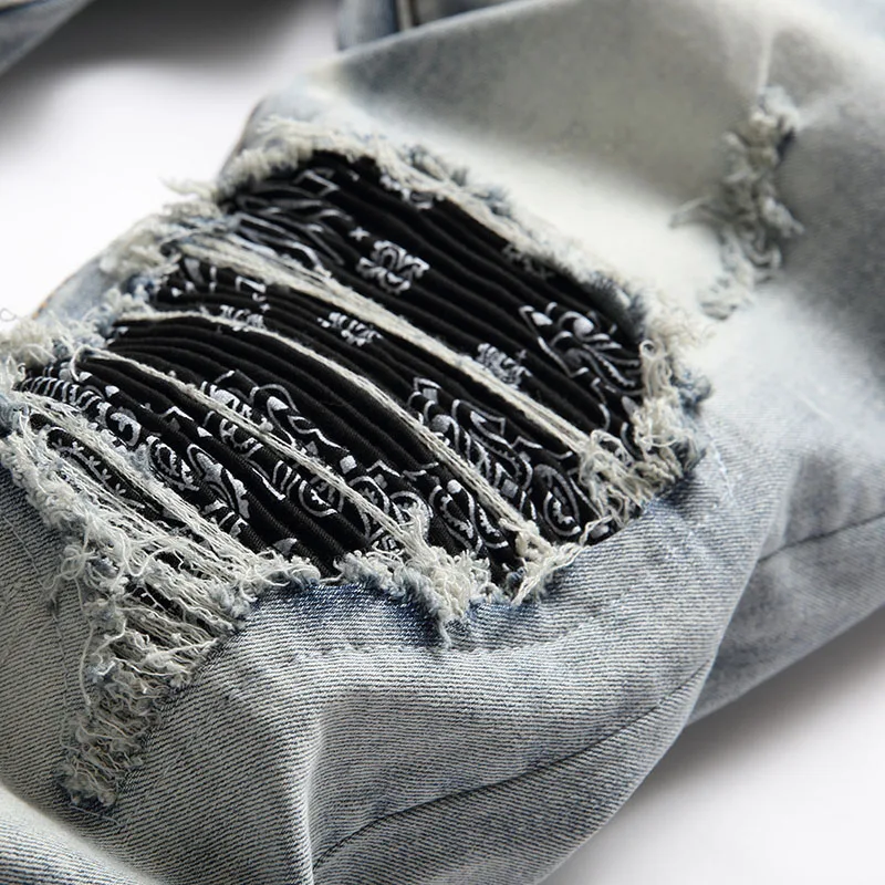 Мужские рваные джинсы Hip Hop